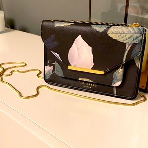 Ted Baker Black Floral Crossbody Chain